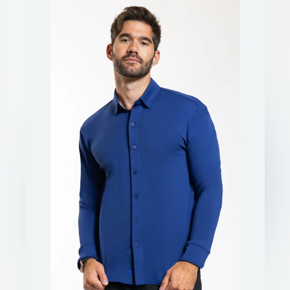 NWOT Twillort Polo Athletic Athleisure Slim‎ Fit Performance Button Down Shirt